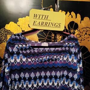 2X Yolk Ruffle Top & Earrings